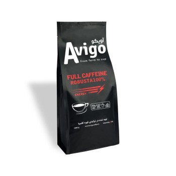 دانه قهوه میکس فول کافئین 100 درصد روبوستا آویگو