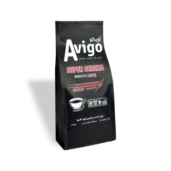 دانه قهوه میکس 100% روبوستا سوپر کرما آویگو